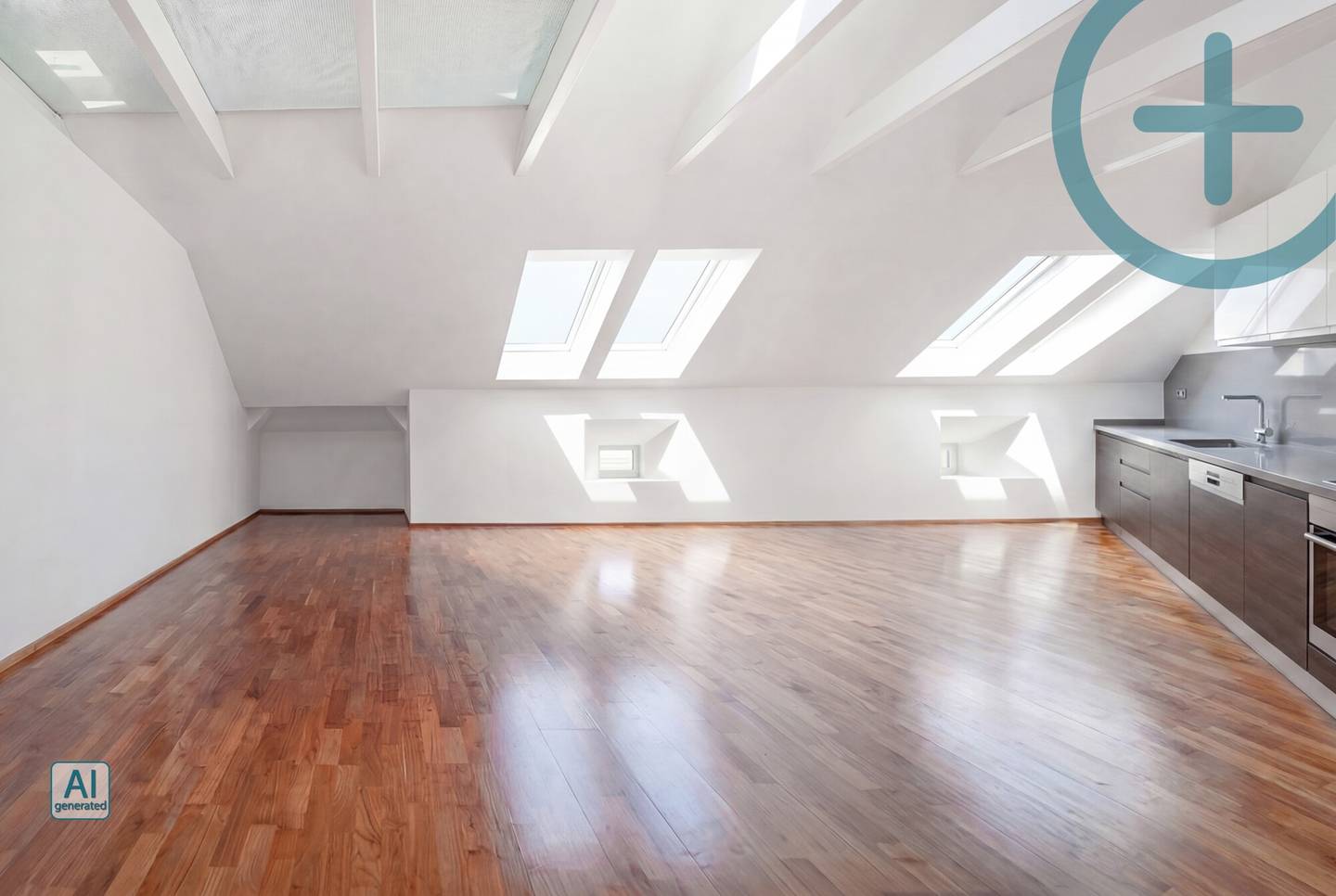Bright Maisonettewohnung with roof terrace in Servitenviertel