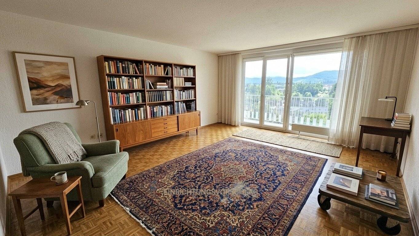 Großzügige, sonnnige, gemütiche 3-Zimmerwohnung mit Fernblick, 2 Balkone  - nahe Mur-Radweg und Zentrum