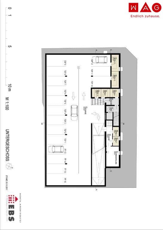 The cold season is coming: Bright and modern underground parking spaces for sale in the center of Wels! Within walking distance you can reach Wels main station as well as Klinikum Wels-Grieskirchen!
