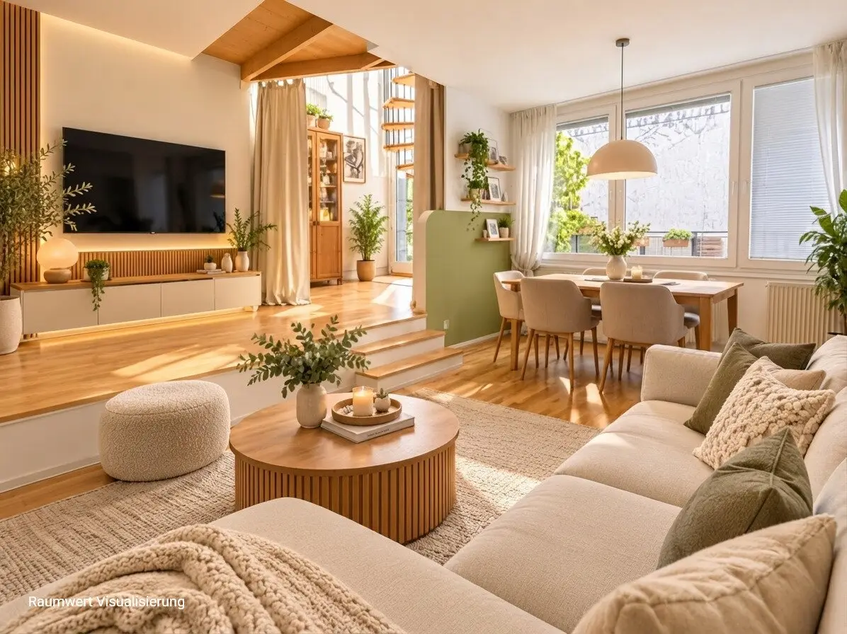 ARCHITEKTUR zum Wohlfühlen – 5-Zimmer-Atriumhaus - NEUBAU - ca. 223 m² NFL - 2 Terrassen ca. 33 m² - Balkon - Einbauküche - Möbliert