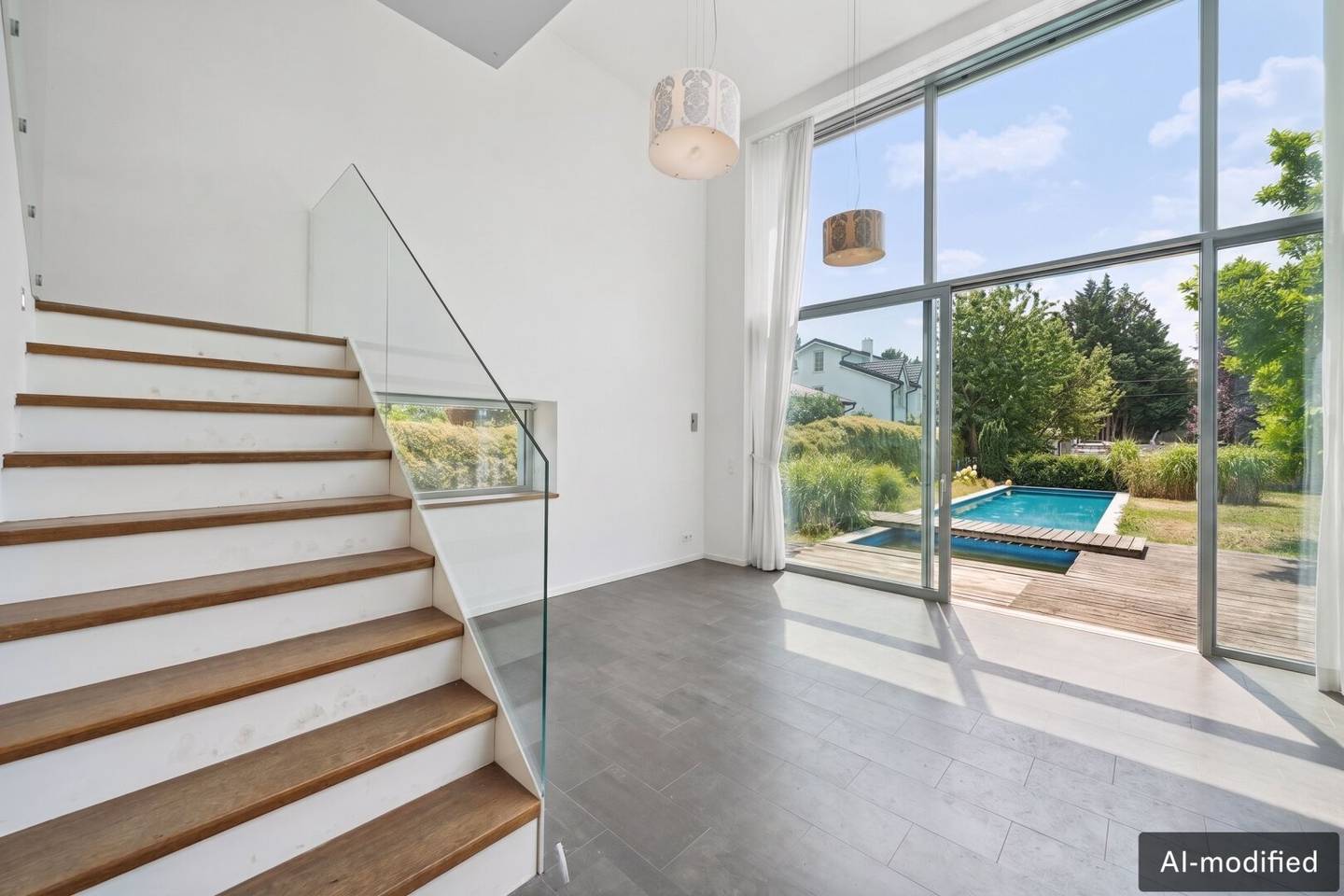 Exclusive architect-designed villa with pool – green quiet location near the UNO-City and the Alte Donau