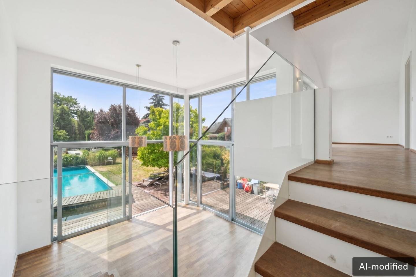 Exclusive architect-designed villa with pool – green quiet location near the UNO-City and the Alte Donau