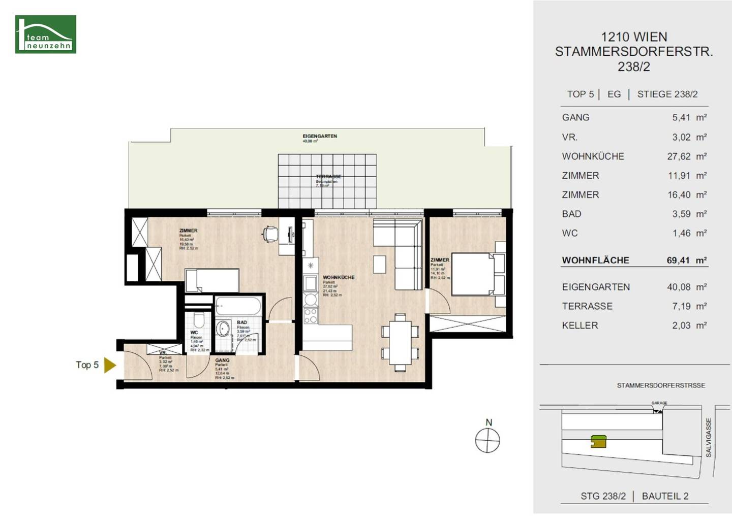 Urban living comfort in a green setting Great 3-room apartment with garden Available from 01.01.2027