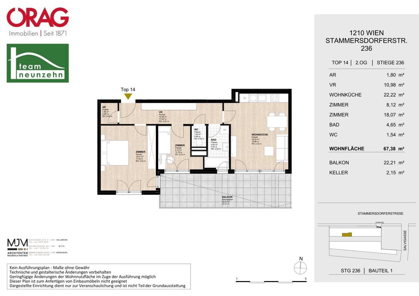 from September: Modern 3-room apartment I with sunny south balcony