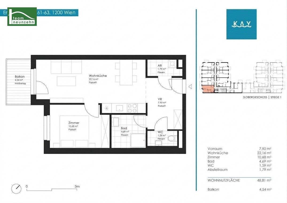 Spacious 2-room apartment in great location near the Danube - Available immediately!