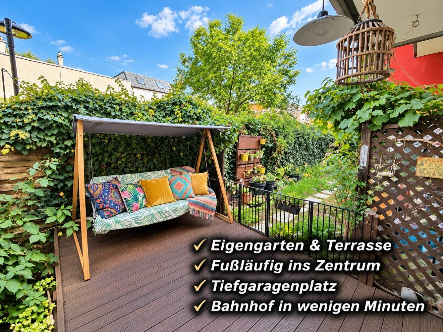 GARTENWOHNUNG in Mödling | 3 Zimmer | Terrasse &amp; Eigengarten | Tiefgarage | ca. 85 m² gew. NFL