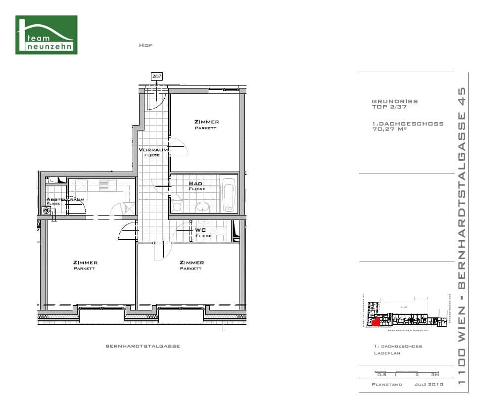 Ready to move in from 01.10.: Bright 3-room apartment including fitted kitchen!