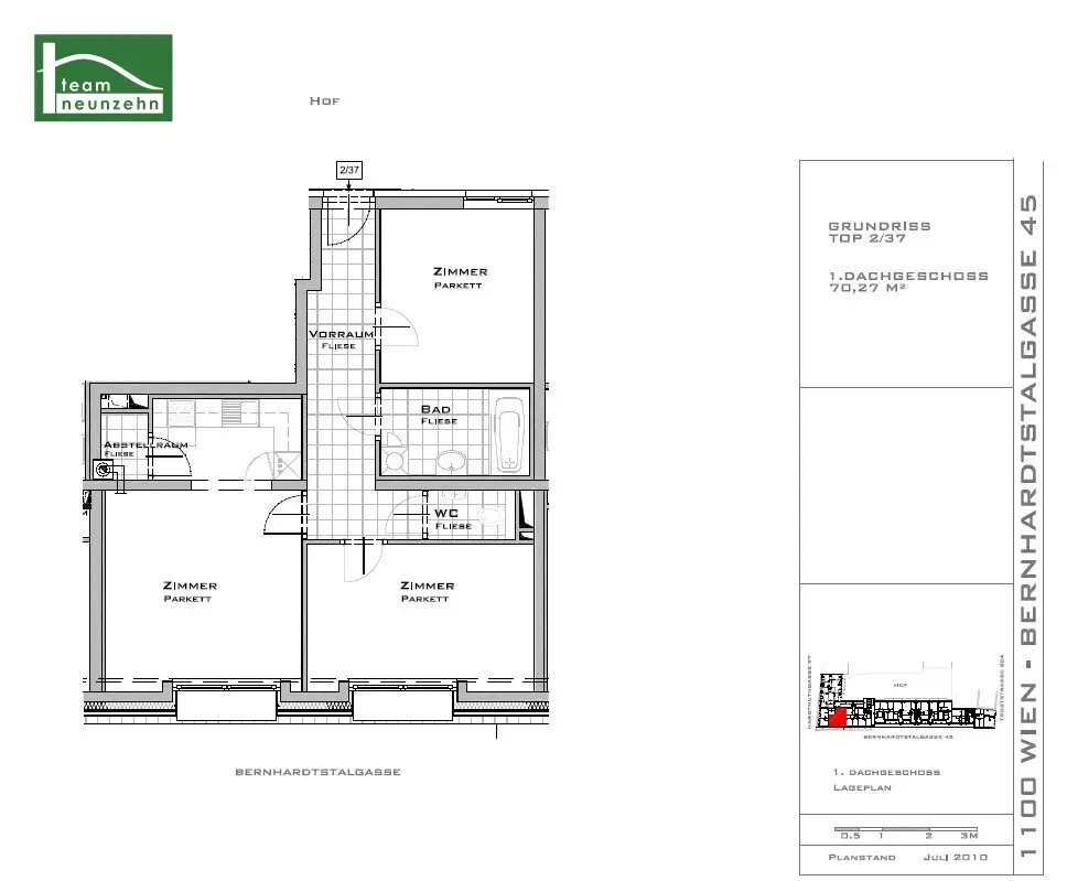 Ready to move in from 01.10.: Bright 3-room apartment including fitted kitchen!
