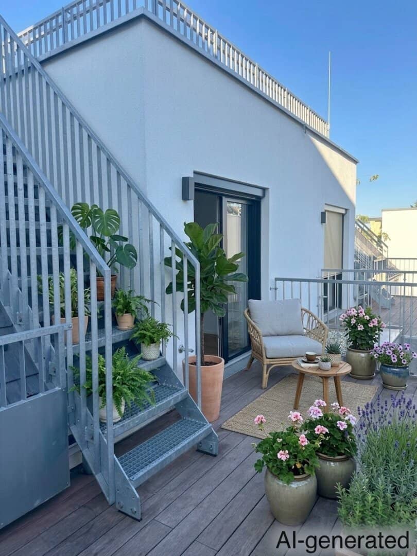 Sonnentage auf der großen Dachterrasse genießen. - Fußbodenkühlung und Heizkosten inklusive. - Nähe Kirchenplatz Atzgersdorf.