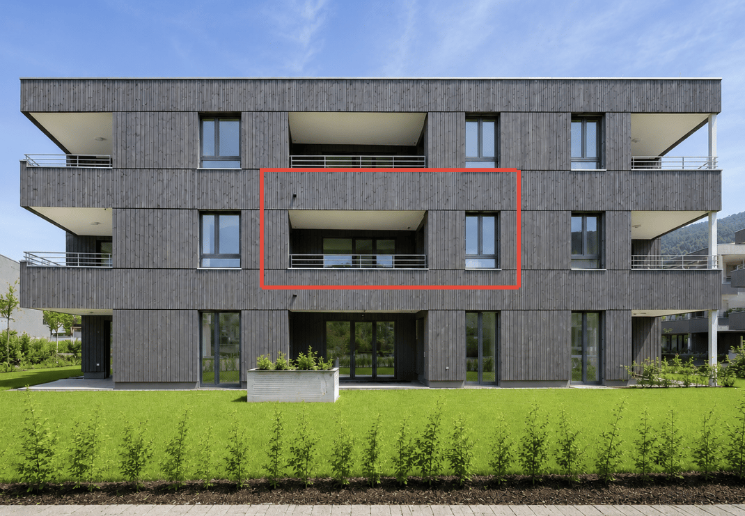 Bright apartment with sunny balcony and underground parking