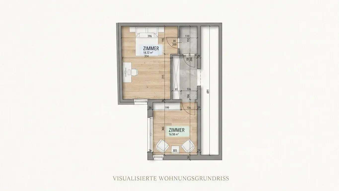 Der Schuberthof - Exclusive 3-room condominium with balcony in prime Korneuburg residential location - Stylish fittings in a quiet location