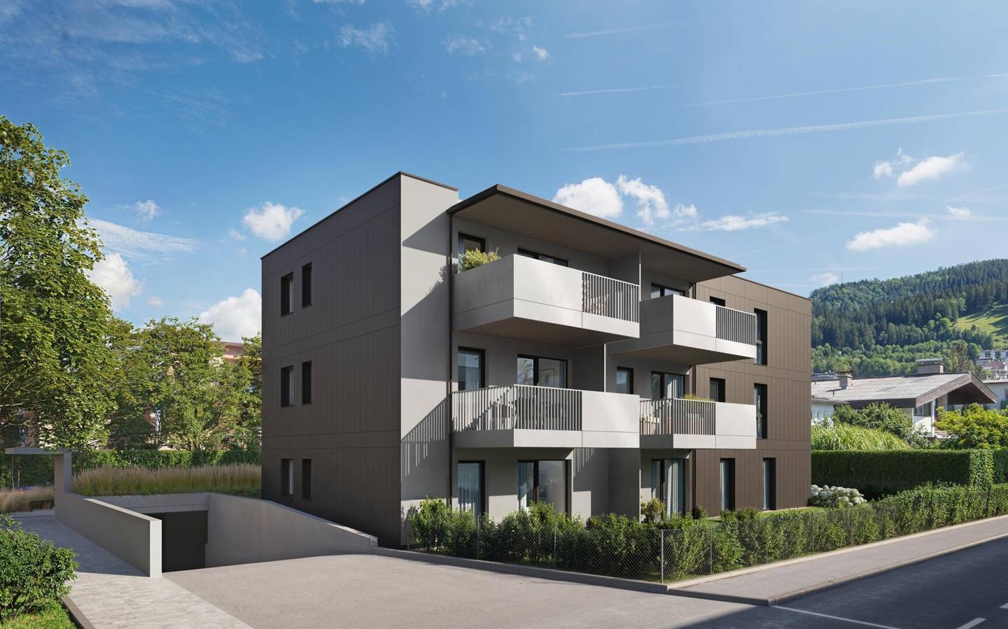 moderne 2-Zimmer-Neubauwohnung mit Südterrasse