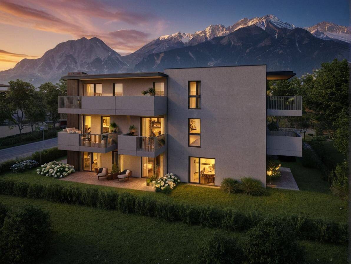 moderne 2-Zimmer-Neubauwohnung mit Südterrasse