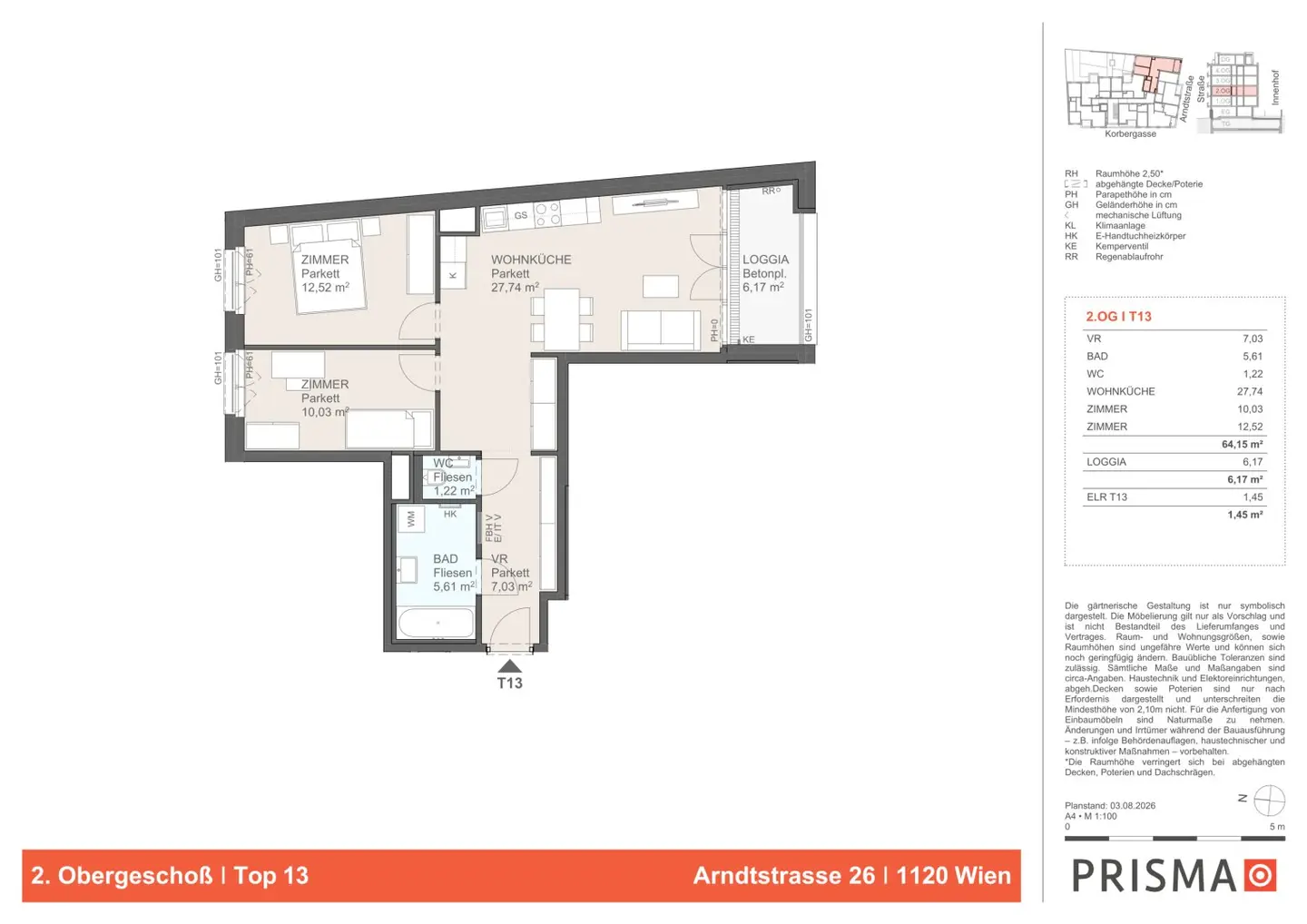 Beautiful 3-room apartment with south-facing loggia