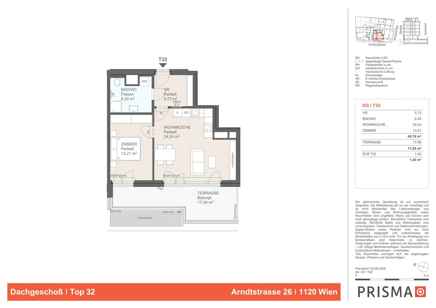 2 Zimmer-Dachgeschoßwohnung mit großer Terrasse *klimatisiert*