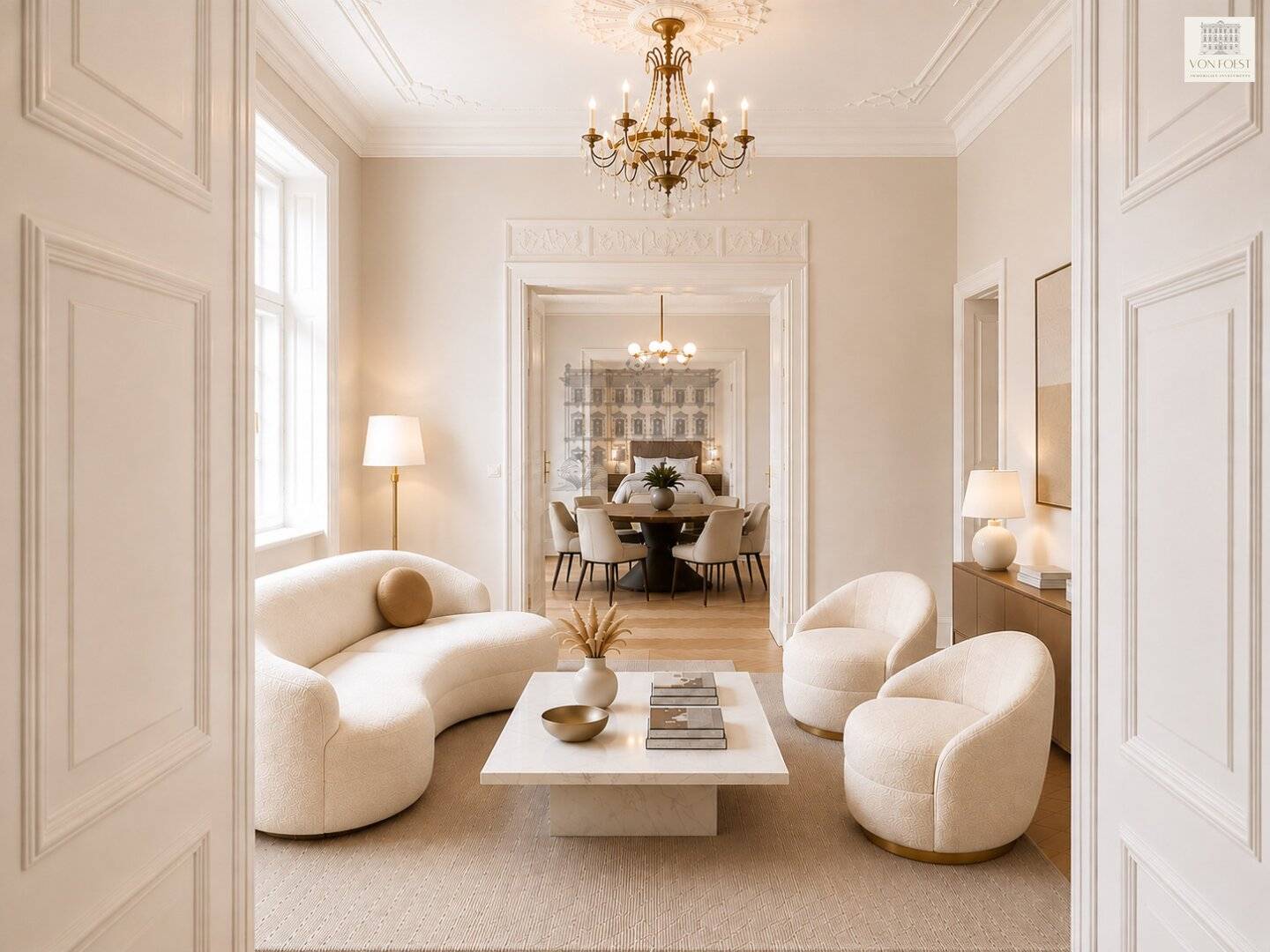 WHERE HISTORY MEETS EXCLUSIVE LIVING COMFORT - Representative FIRST OCCUPANCY period apartment with huge terrace and garage parking space