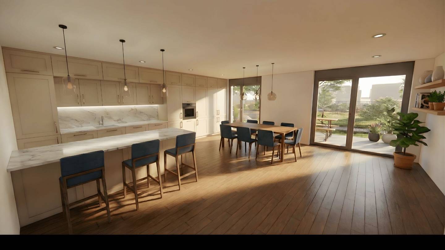 Commission-free first occupancy near Donauinsel: spacious garden apartment with 7 rooms for the large family or the combination living and working