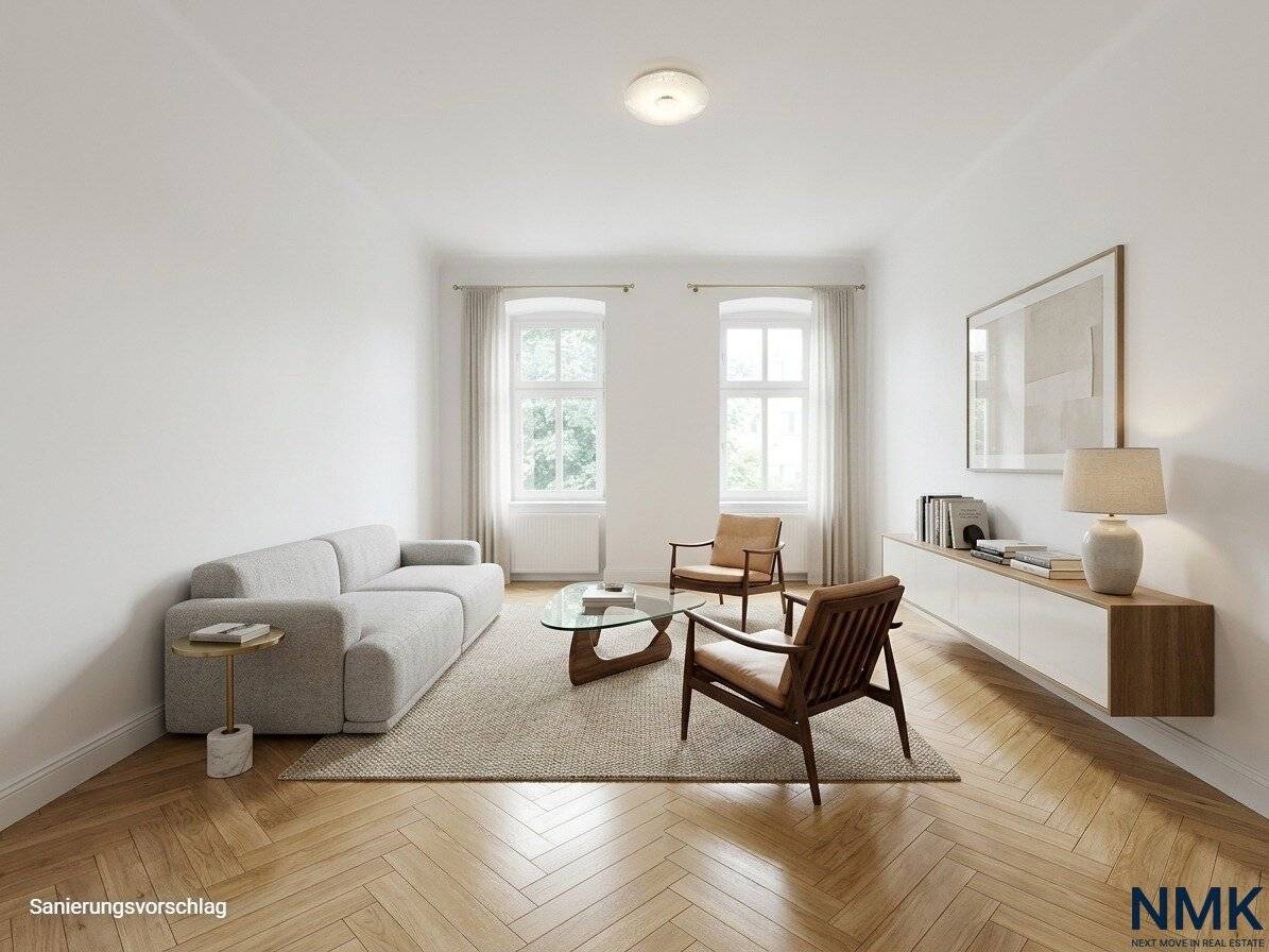 Großes Sanierungspotenzial &amp; 9 m² Balkonoption | Charmante 2-Zimmer-Altbauwohnung