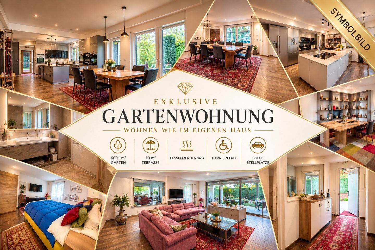 Luxurious living like in your own house – Stylish garden apartment with private garden