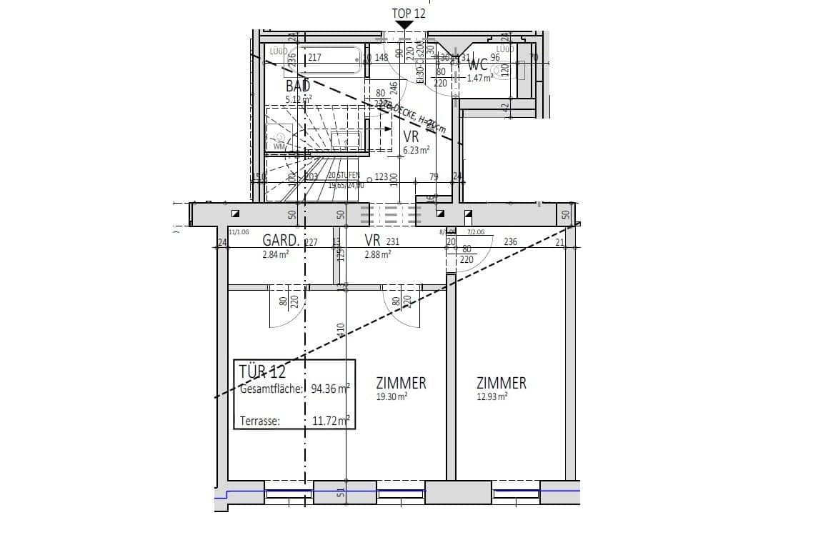 The Schuberthof - A living experience on 2 levels - 3-room attic apartment with terrace in best Korneuburg residential location - Air conditioning