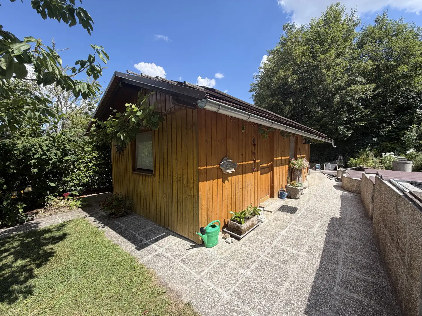 Holiday apartment in garden idyll with pond and pool