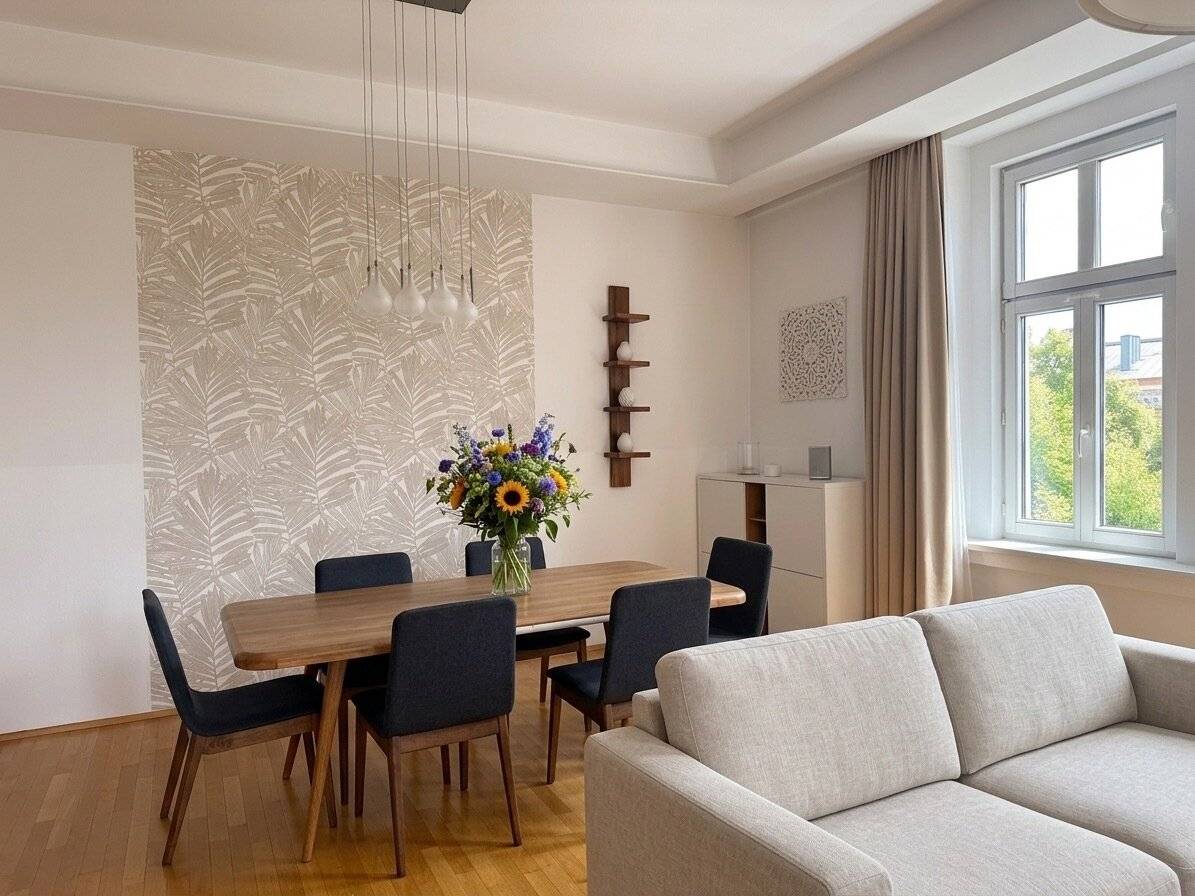 Stylish living in the Servitenviertel – furnished 4-room historic apartment with view to the Votivkirche