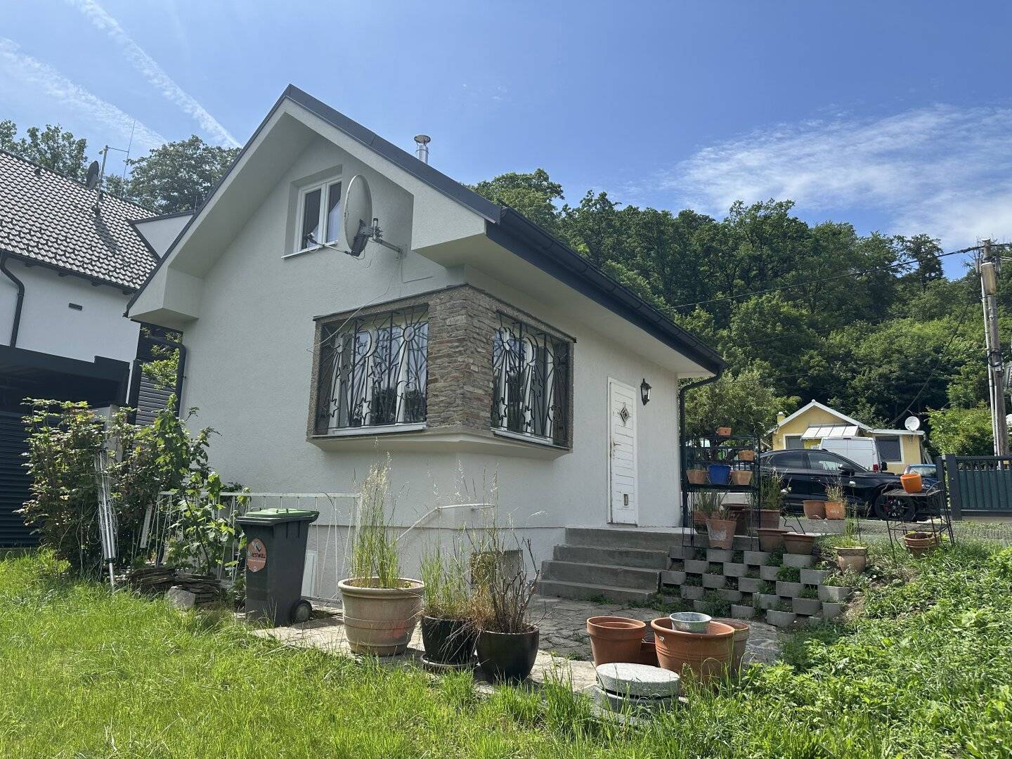 Large garden with small house