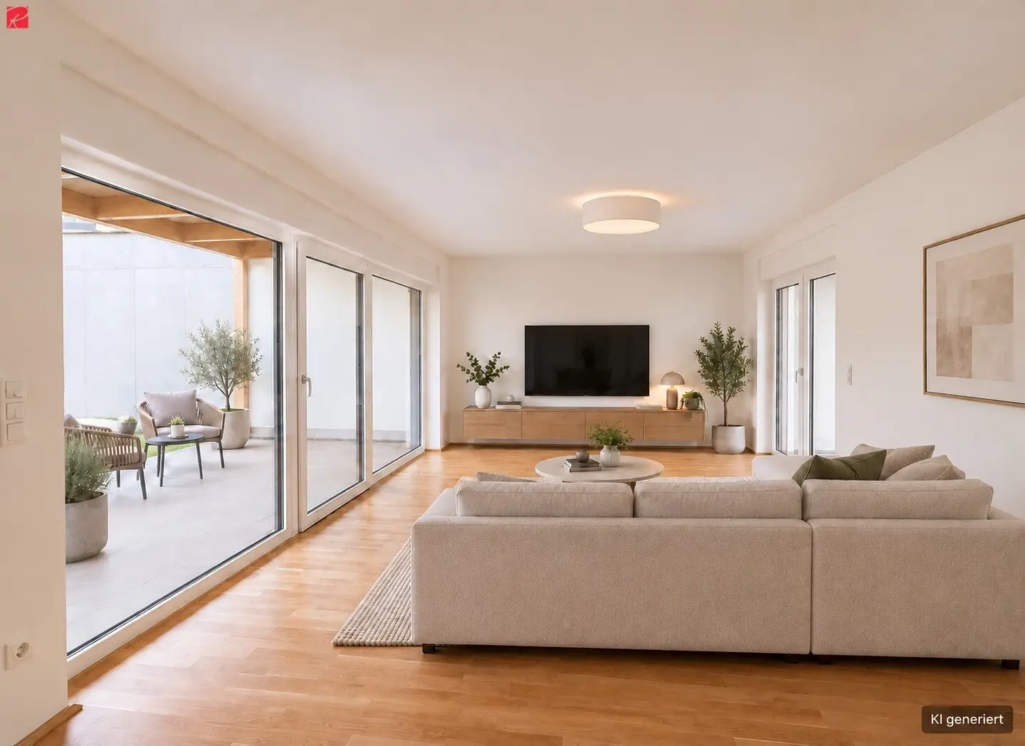 Energy efficient living - New build with carport and two terraces