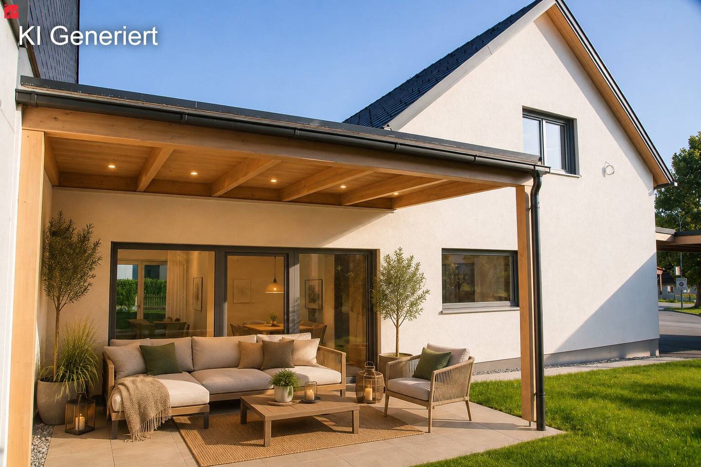 Energieeffizient wohnen - Neubau mit Carport &amp; zwei Terrassen