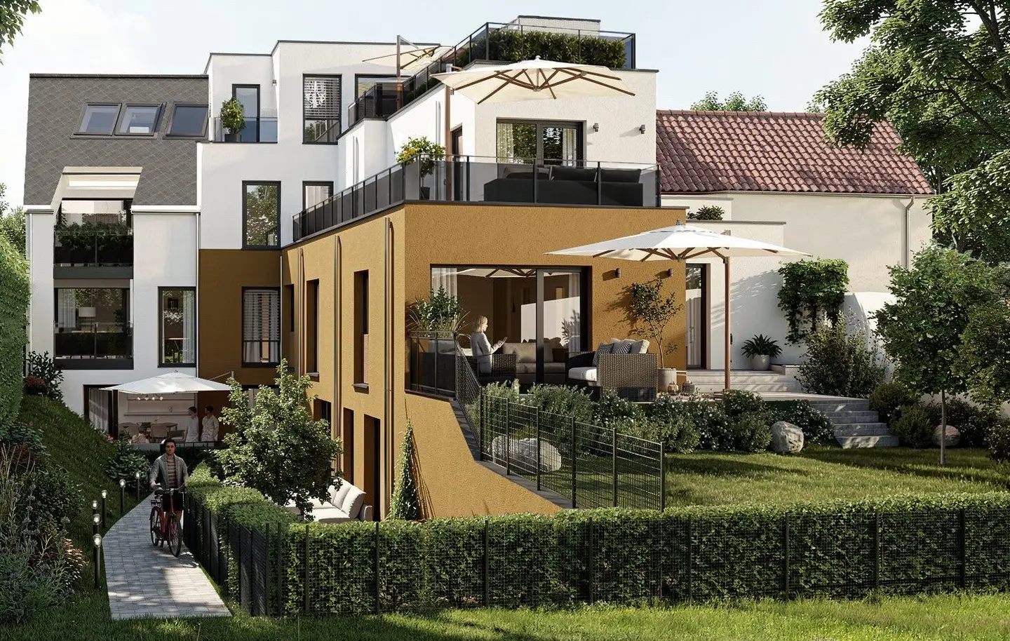 First occupancy in green location, 3-room garden apartment approx. 98.5 m² with terrace, near U1 Oberlaa
