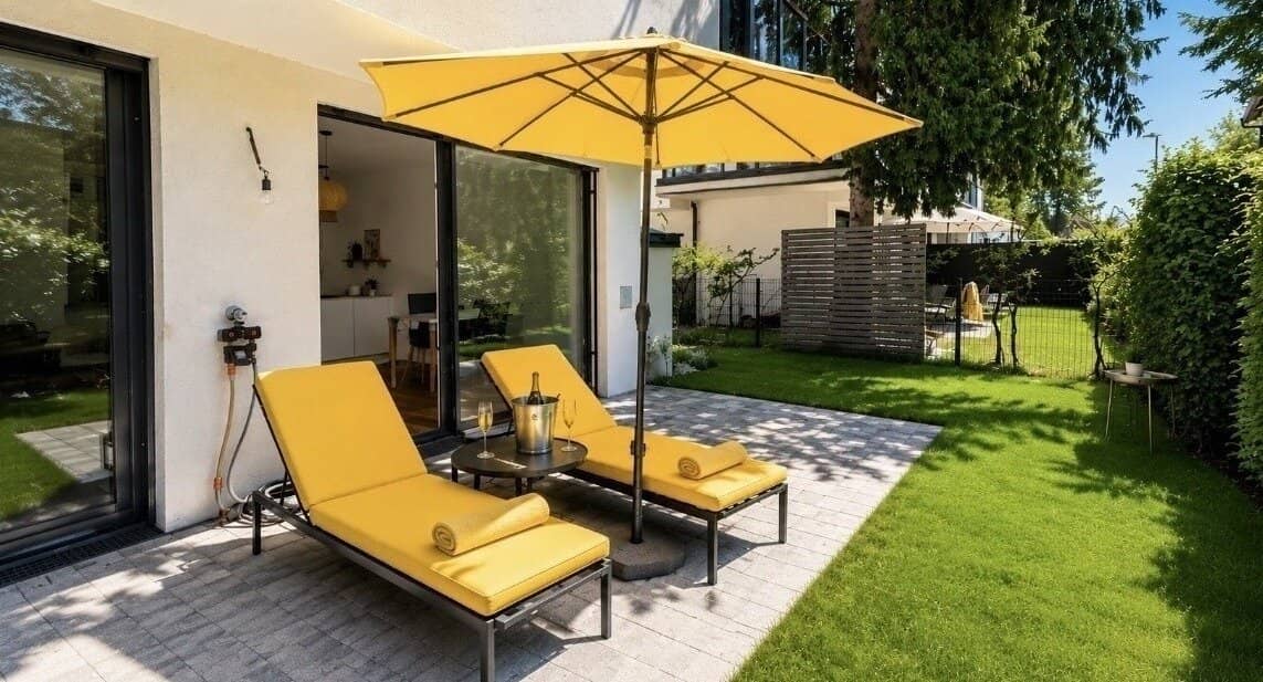 Neuwertige 2-Zimmer-Wohnung mit Garten &amp; Terrasse in 1220 Wien – Top Ausstattung!