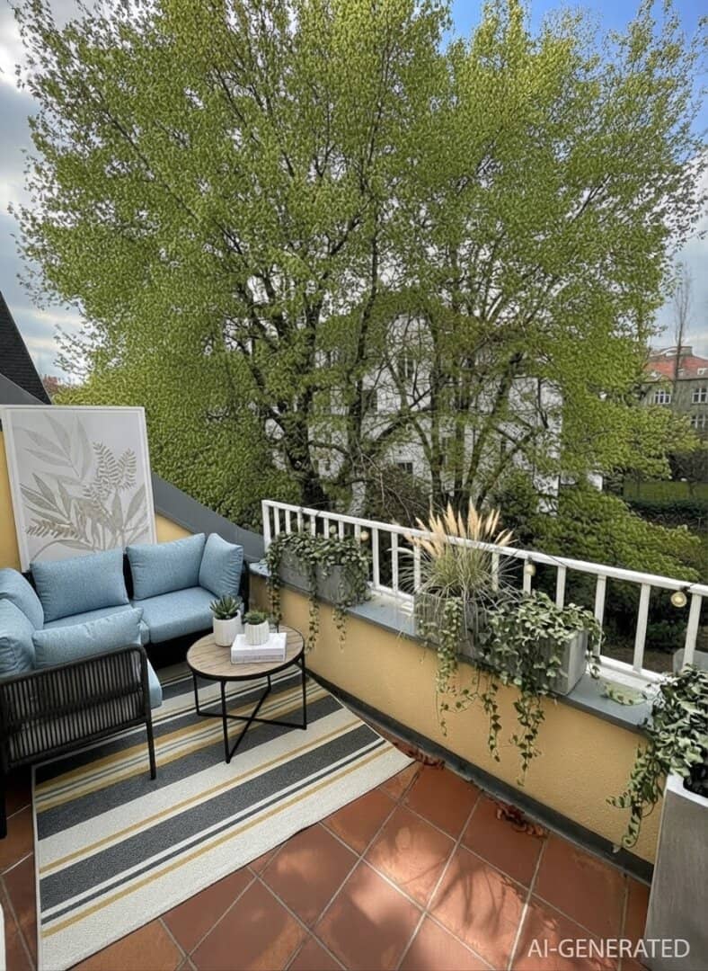 Attic apartment with terrace and view of greenery in a classic villa in the middle of Hietzing