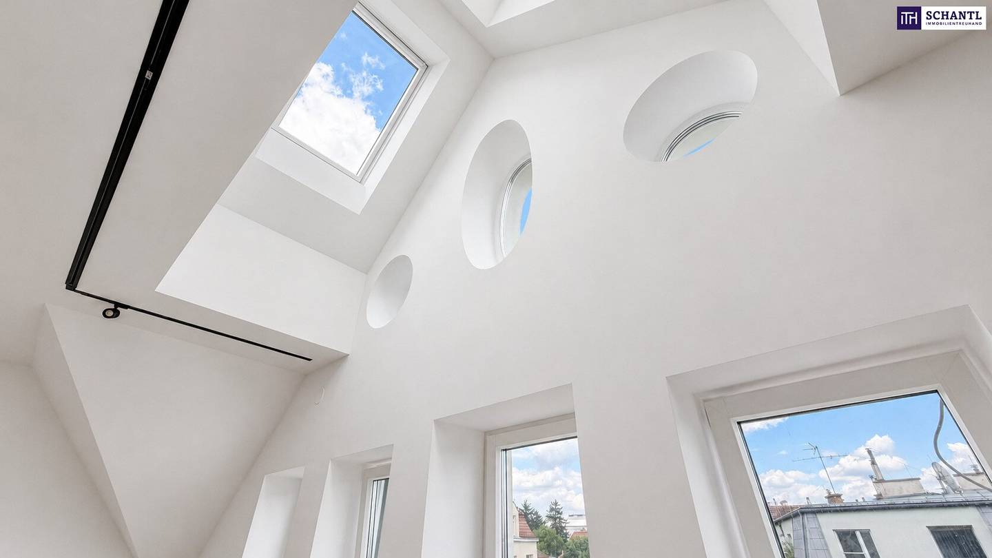 Bright 3-room attic apartment with two balconies and approx. 54 m² roof terrace near Schönbrunn