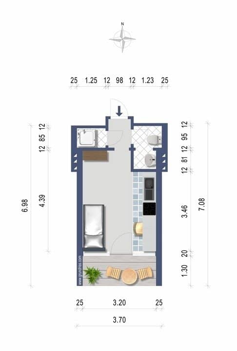 Singlewohnung mit Balkon und Garten - provisionsfrei ab 1. Oktober 2026 - inkl. Strom, Wasser und Heizung!