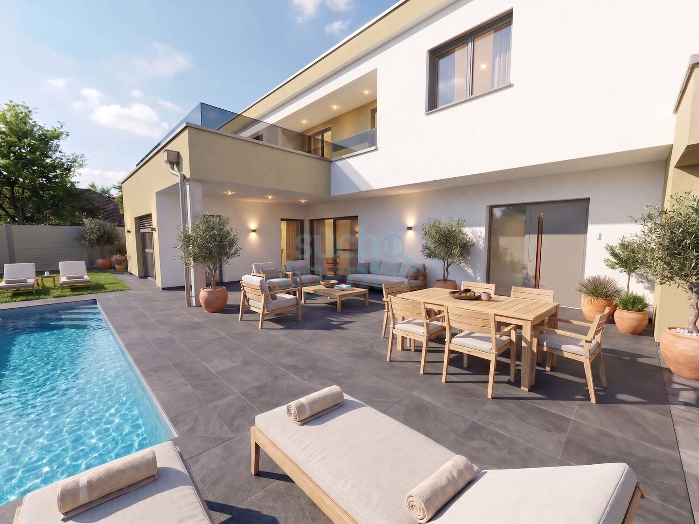 New build apartment with heated pool and large terrace