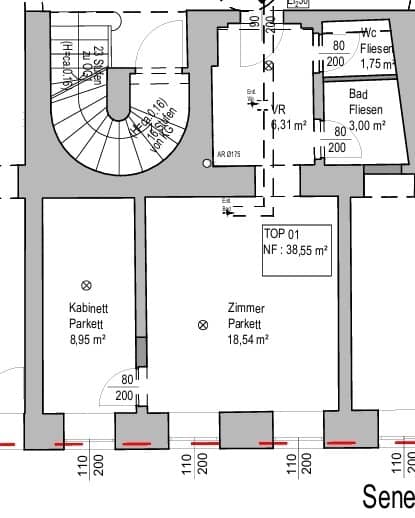 Sanierter Altbau – 2 Zimmerwohnungen im Erdgeschoß - 1100 Wien