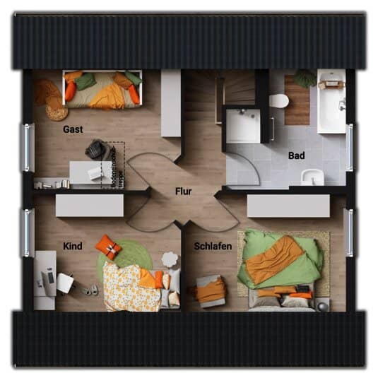 Ländliches Einfamilienhaus mit großem Garten und moderner Ausstattung! Haus 2