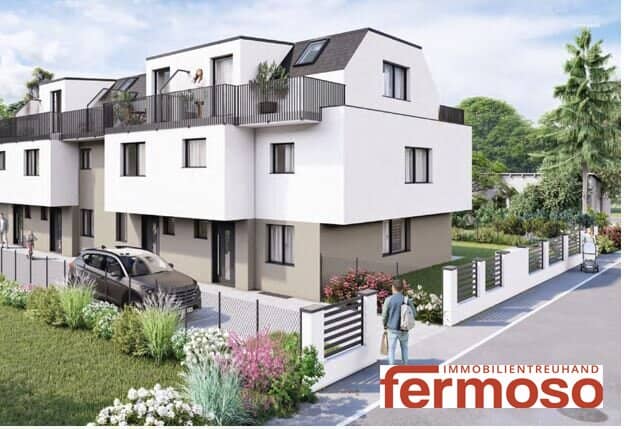 Modernes Reihenhaus in 1220 Wien mit Garten, Terrasse, Fußbodenheizung &amp; Erstbezug!
