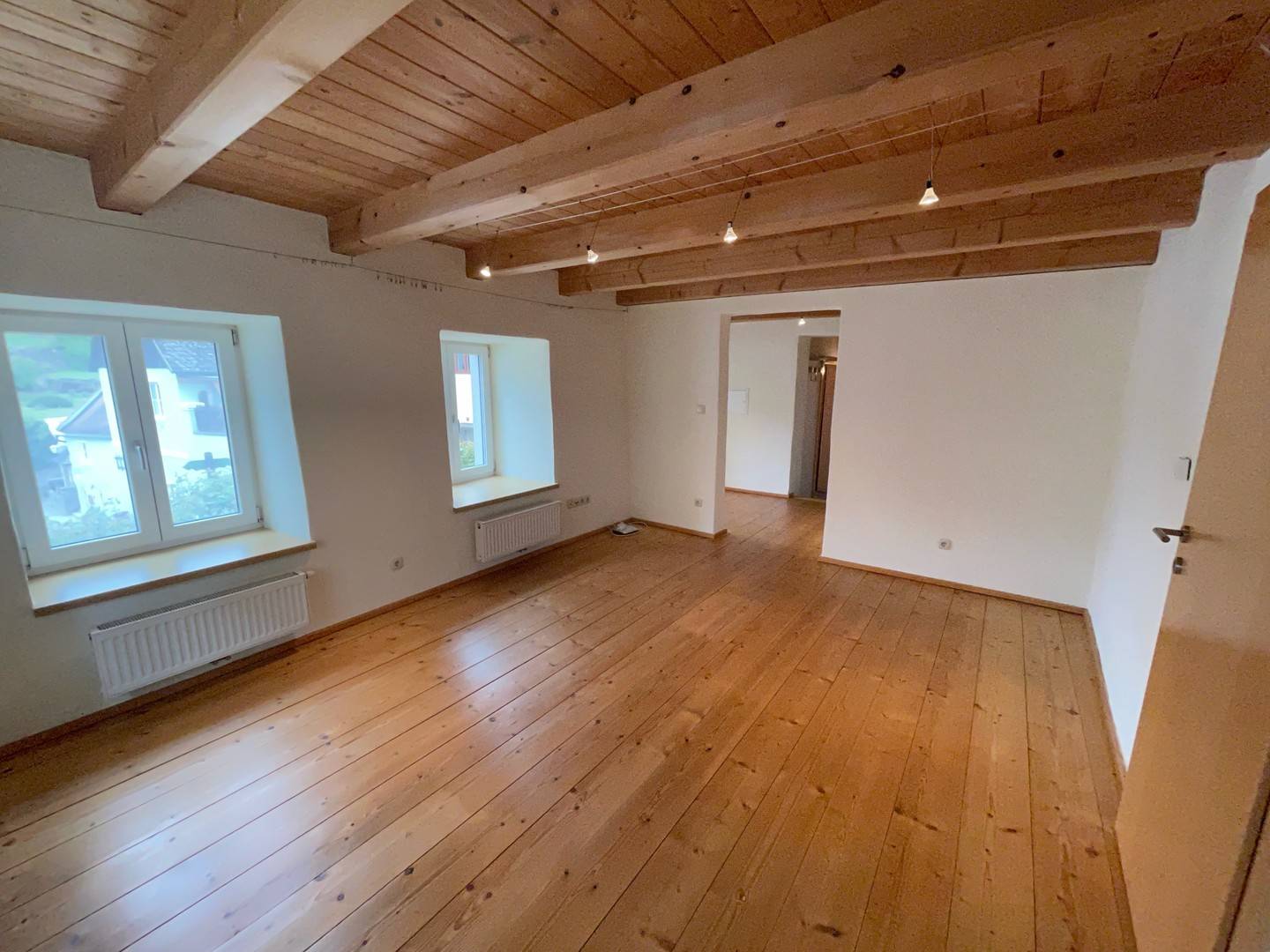 Bright penthouse apartment with roof terrace and garden view