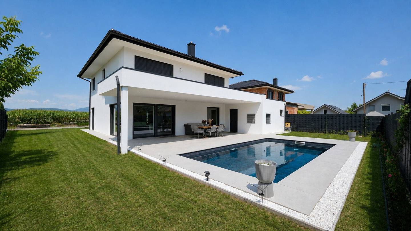 Modernes Einfamilienhaus mit Pool und hochwertiger DAN-Küche nahe Klagenfurt