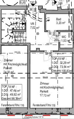 Dachgeschoßwohnung - 3-Zimmer - 1100 Wien
