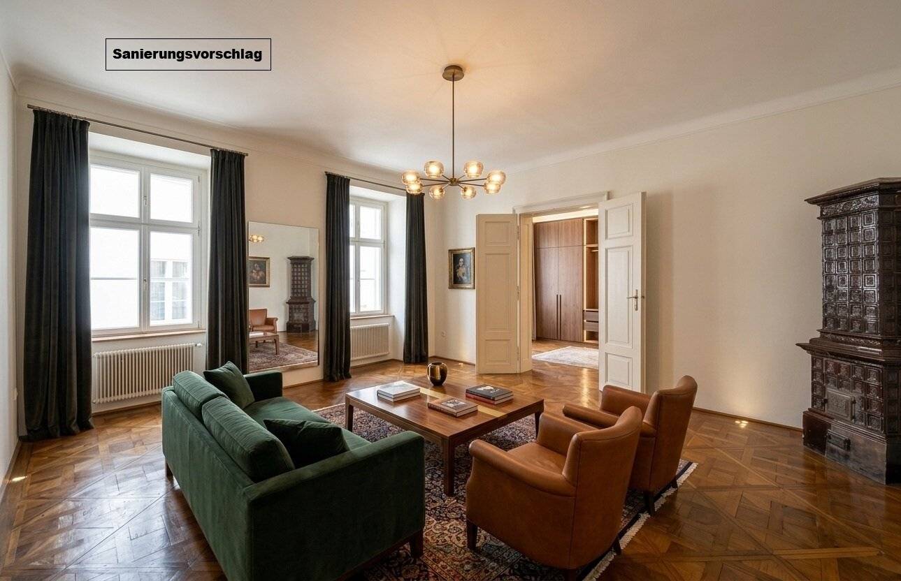 ++NEW++ Jewel in the heart of the city centre: renovation-required 4-room period apartment with terrace