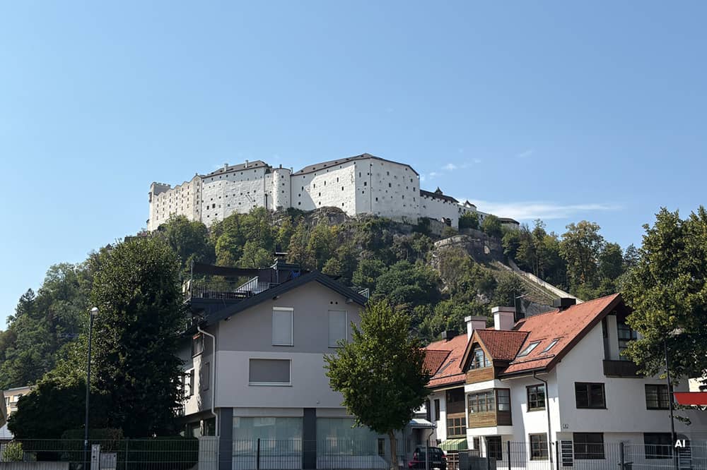 Dachgeschosswohnung mit Balkon und Festungsblick