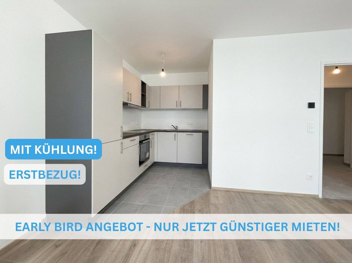 Ideally laid out 2-room first occupancy directly next to Längenfeldgasse U4 U6 station with cooling