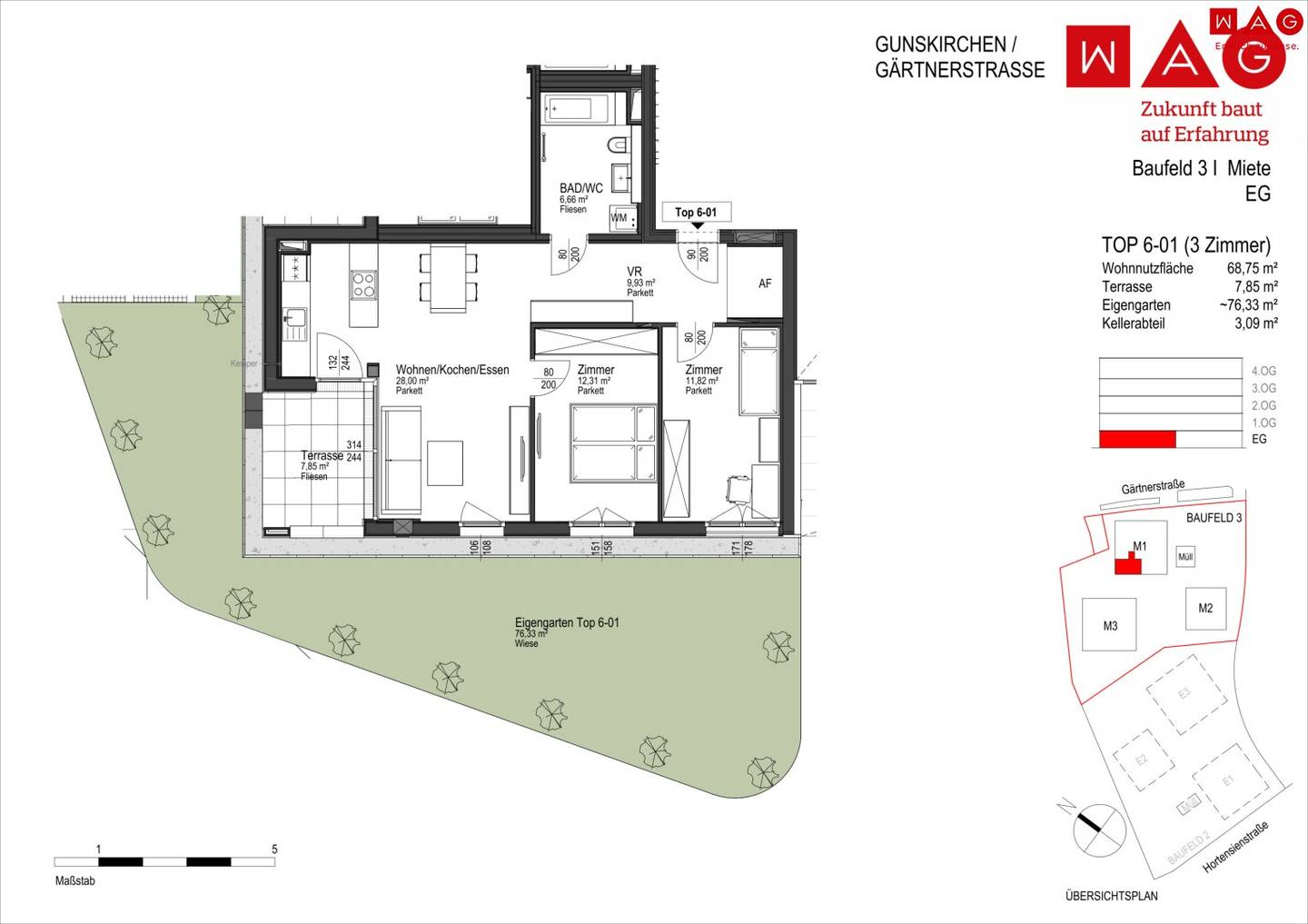 Nature-oriented living in Gunskirchen - subsidized rental apartments in modern hybrid construction
