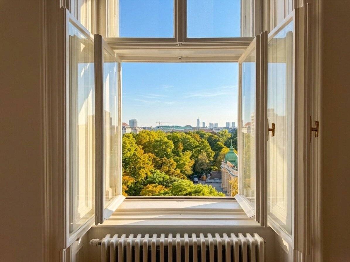 Prachtvoller Altbau mit Blick über den Stadtpark / Ring
