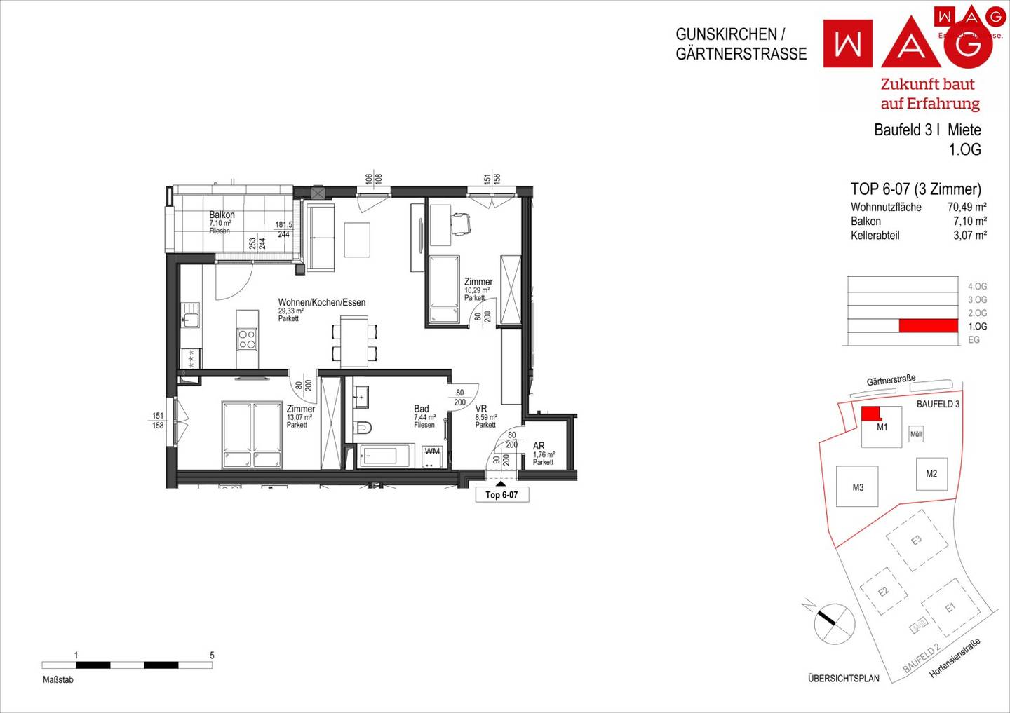 Nature-oriented living in Gunskirchen - subsidized rental apartments in modern hybrid construction