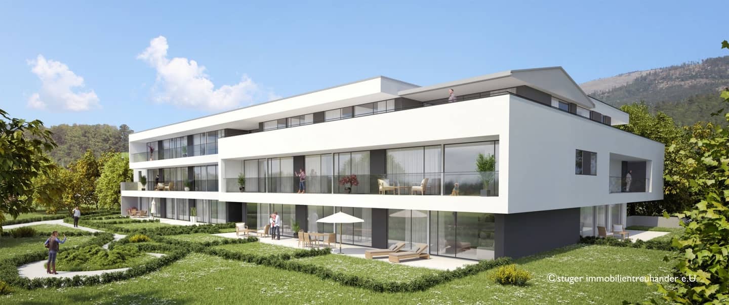 Bad Ischl: New 3-room apartment with loggia plus underground garage and parking space