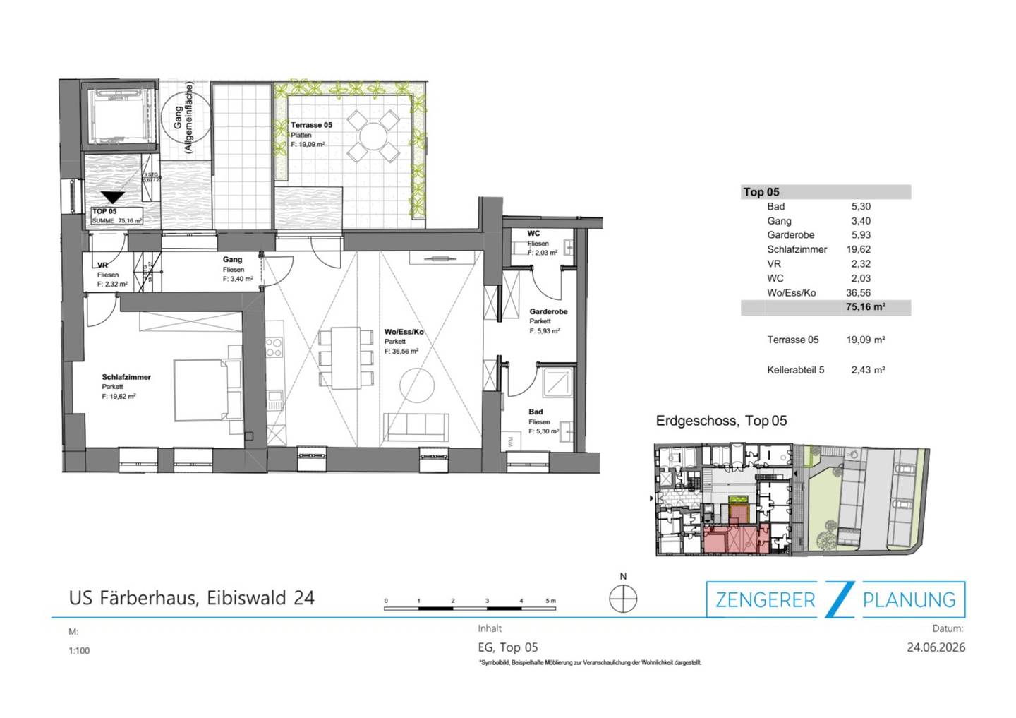 Eibiswald - Erdgeschosswohnung mit West-Terrasse
