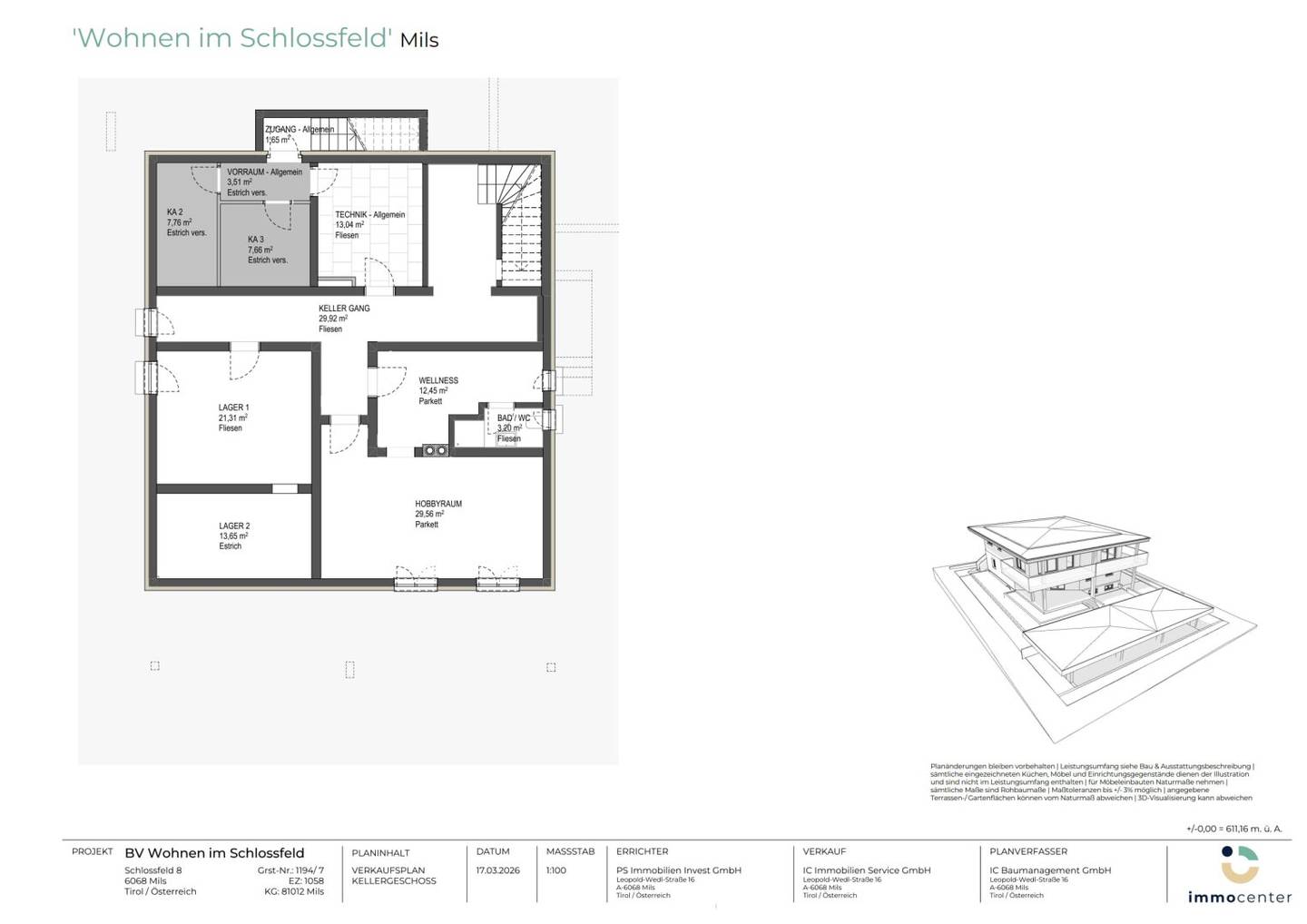 Traumhafte Familienwohnung in Bestlage, Top W01 "Wohnen im Schlossfeld", 6068 Mils